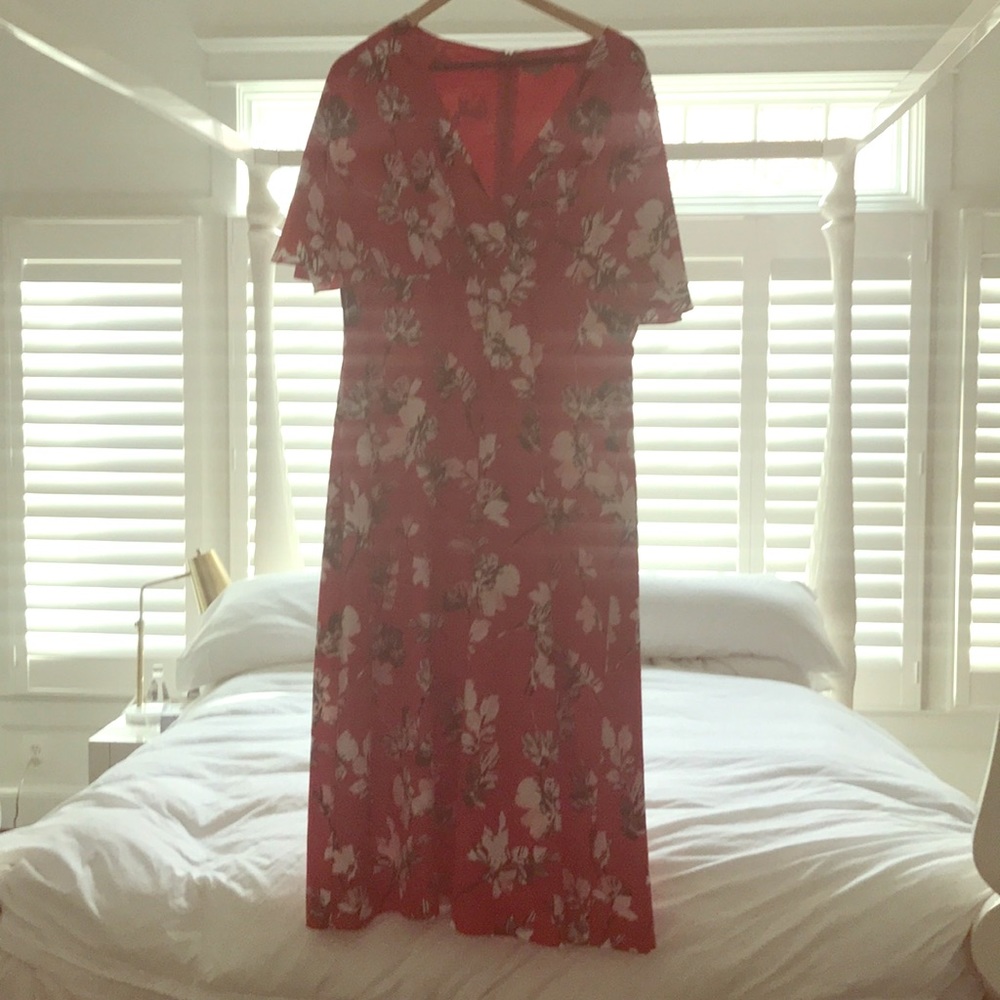 Jaeger Red Floral Dress